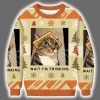 Wait Im Thinking Cat Meme Ugly Christmas Sweater 2
