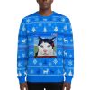 Warning Cat Ugly Christmas Sweater