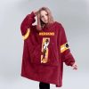 Washington Football Jayden Daniels 5 Signature Unisex Blanket Hoodie 3