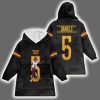 Washington Football Jayden Daniels 5 Unisex Blanket Hoodie