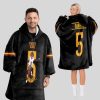 Washington Football Jayden Daniels 5 Unisex Blanket Hoodie 3