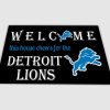 Welcome This House Cheers For The Lions Doormat