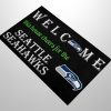 Welcome This House Cheers For The Seahawks Doormat 3