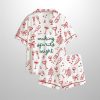 Whimsical Christmas Wine Holiday Party Making Spirits Bright Satin Pajama Set 2