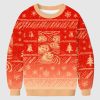 Woodcut Otter Ugly Christmas Sweater 4 Woodcut Otter Ugly Christmas Sweater 2