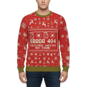 Christmas Error 404 Not Found Ugly Sweater