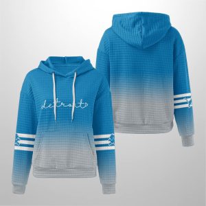 Detroit Football Gradient Waffle Hoodie