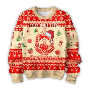 Delta Sigma Theta Merry Christmas Soror 2025 Ugly Sweater