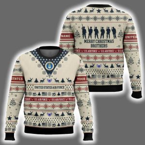 US Air Force Merry Christmas Brothers Ugly Christmas Sweater
