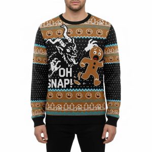 Krampus Eating Gingerbread Men Ugly Christmas Sweater