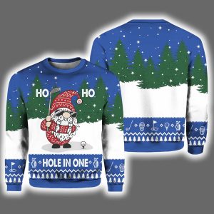 2025 Christmas Hole In One Gnome Ugly Sweater