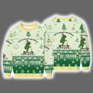 Witch Frog Off To Commit Tom Foolery Ugly Christmas Sweater