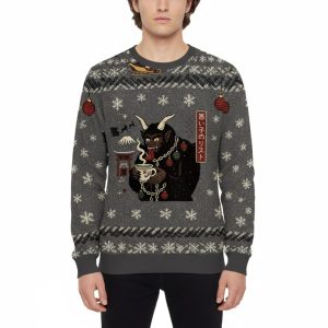 Krampus Christmas Naughty List Funny Ugly Christmas Sweater
