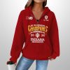 2025 Indiana Football Big Ten Champions Waffle Zip Hoodie