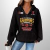 2025 Indiana Football Big Ten Champions Waffle Zip Hoodie 4