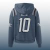 2025 Patriots Drake Maye Rivalries Signature Waffle Hoodie 3