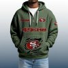 2025 Personalized 49ers Quarter Zip Waffle Hoodie 4