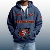 2025 Personalized 49ers Quarter Zip Waffle Hoodie 6