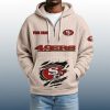 2025 Personalized 49ers Quarter Zip Waffle Hoodie 7