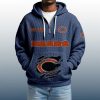 2025 Personalized Bears Quarter Zip Waffle Hoodie