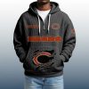 2025 Personalized Bears Quarter Zip Waffle Hoodie 2