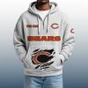 2025 Personalized Bears Quarter Zip Waffle Hoodie 8