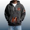 2025 Personalized Bengals Quarter Zip Waffle Hoodie
