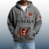 2025 Personalized Bengals Quarter Zip Waffle Hoodie 4