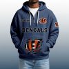 2025 Personalized Bengals Quarter Zip Waffle Hoodie 5