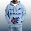 2025 Personalized Bills Quarter Zip Waffle Hoodie 2