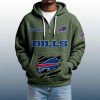 2025 Personalized Bills Quarter Zip Waffle Hoodie 4