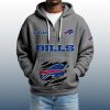 2025 Personalized Bills Quarter Zip Waffle Hoodie 5