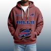 2025 Personalized Bills Quarter Zip Waffle Hoodie 7