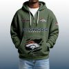 2025 Personalized Broncos Quarter Zip Waffle Hoodie 4