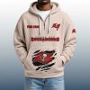 2025 Personalized Buccaneers Quarter Zip Waffle Hoodie 7