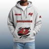 2025 Personalized Buccaneers Quarter Zip Waffle Hoodie 8