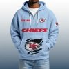 2025 Personalized Chiefs Quarter Zip Waffle Hoodie 3