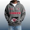 2025 Personalized Chiefs Quarter Zip Waffle Hoodie 5