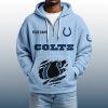 2025 Personalized Colts Quarter Zip Waffle Hoodie 3