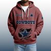 2025 Personalized Cowboys Quarter Zip Waffle Hoodie 8