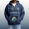 2025 Personalized Dolphins Quarter Zip Waffle Hoodie 5