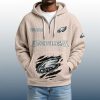 2025 Personalized Eagles Quarter Zip Waffle Hoodie 6