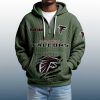 2025 Personalized Falcons Quarter Zip Waffle Hoodie 4