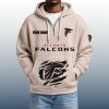 2025 Personalized Falcons Quarter Zip Waffle Hoodie 7