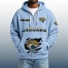 2025 Personalized Jaguars Quarter Zip Waffle Hoodie 2