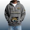 2025 Personalized Jaguars Quarter Zip Waffle Hoodie 4