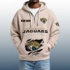 2025 Personalized Jaguars Quarter Zip Waffle Hoodie 6