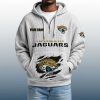 2025 Personalized Jaguars Quarter Zip Waffle Hoodie 8