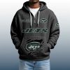 2025 Personalized Jets Quarter Zip Waffle Hoodie 2