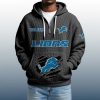 2025 Personalized Lions Quarter Zip Waffle Hoodie 5